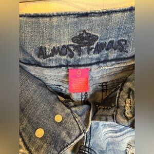 Almost Famous size 9 bell bottoms distressed